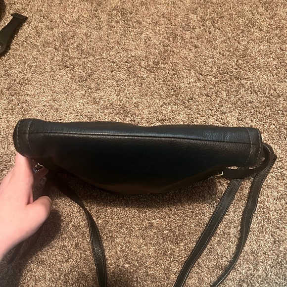 Fossil Emma Crossbody Purse Black Pebbled Leather Bag - Picture 14 of 14